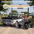 Kids Electric Ride On Truck Chevrolet Cheyenne 24v Remote Bluetooth Led Black
