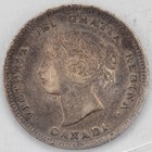 Canada 1885 Small 5 5 5 Cents Silver Coin - Iccs F-12