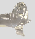 Clear Crystal Glass Walrus Collectible Figurine Animal Statue Paper Weight