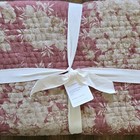 Pottery Barn Juliette Toile Handcrafted Pick-stitch Quilt Full Queen Rosewood
