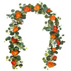 Artificial Poppies Flower Garland Poppy Fall Decor   - For Indoor And Orange