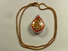 Jeweled Thai Buddha Amulet With 24  Golden Necklace
