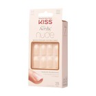 Kiss Salon Acrylic French Nude Natural Nails  Medium Length  Ultra-smooth