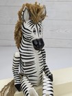 Zebra Shelf Sitter Jointed Handcrafted Wooden Wood Folk Art Primitive 14   