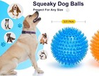 New 3 Pack Heavy Duty Spiked Squeaky Dog Balls Toys For Medium   Large Dogs 3 5 
