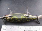 Old Vintage Wooden Fishing Lure Pflueger Scoop Bullfrog Top Water Bass Bait