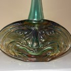 Kosta Boda     rio  Face Motif  Art Glass Bottle Vase    Signed Kjell Engman