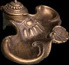 Antique Art Nouveau Brass Inkwell Ornate French Design
