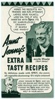 Aunt Jenny s Extra Tasty Recipes - Spry Vegetable Shortening - 1939 Brochure