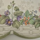 Longaberger Botanical Fields Prepasted Wallpaper Border 8 5    X 5 Yards New