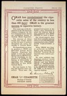 1914 Omar Turkish Blend Cigarettes Vintage Print Ad Cosmopolitan Magazine
