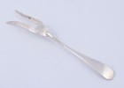 Vintage Stieff Repousse Rose Sterling Silver 2-tine Lemon Fork 4-3 4  No Mono