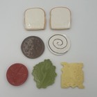 Vtg Rare Ceramic Sandwich Coaster Set Jo Anne Marquardt 1979 Pop Art