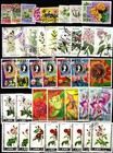 Flower Stamp Lot 53 Worldwide Botanical Used Collection Mixed Countries