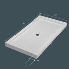 Slip-free Design 60  l X 36  w Walk In Shower Kit Glossy White 60x36 Shower Base