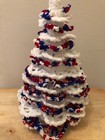 Crochet Tree  Red White   Blue  Patriotic  New