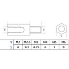 M6   8 304 Stainless Steel Male Female Spacers Hex Column Standoff Pillar Stud