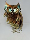 Vtg Metal Owl Sculpture