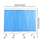 Blue Medical Privacy Screen Waterproof  oxford Cloth Privacy Screen With 8 Wheels