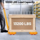 4pcs 6 Ton Heavy Duty Machine Dolly Skates Machinery Roller Mover Cargo Trolley