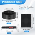 Lens Hood Shade  40 5mm Mid-focus Screw-in Metal Camera Cap Shade