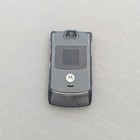 Motorola Razr V3 Vintage Flip Cell Phone Silver W  Battery Untested No Charger
