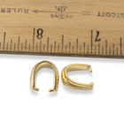 4pc Gold Large Hammered Pinch Bails  Tierracast Pendant Holders  Necklace Making