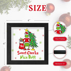 Funny Christmas Wood Signs  Novelty Holiday Bathroom Decorations  4 Pack Xmas Ar