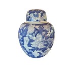 A Blue And White Chinese Porcelain Vase With Floral Motifs And A Seal Mark 
