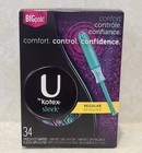 U By Kotex Sleek Tampons    34 Regular Unscented Each Box     Lot Of 2   68 Total  