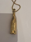 Vintage Coca-cola Gold-tone Miniature Bottle Key Chain W  Chain