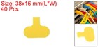 40pcs Cable Labels Waterproof Cable Tag Writable Wire Labels Yellow