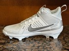 New  Mens Nike Force Savage Pro 3 Lineman Football Cleats White metallic Silver