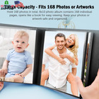 8x10 Photo Album 168 Pockets Holds 168 Photos  Large Capacity Leather Cover Fami