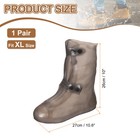 Waterproof Shoes Cover Xl Tpe Overshoes Rain Galoshes With Double Buckle Brown