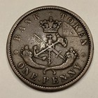 1850 Canada One Penny Bank Token  Free Shipping 