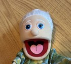 Silly Puppets Grandma Granny Full Body Hand Puppet 14  Yarn Hair Wide Mouth