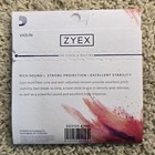 D addario Zyex Series Violin String Set 4 4 Size Medium  Silver D