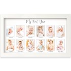 12 Months Baby Photo Frame - My First Year Keepsake  Alpine White Display