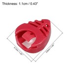 Guitar Pick Holder Plastic Heart-shaped Red For Guitar  Bass  Ukulele 6pcs