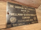 Vintage Rare 1940-50s The Goodyear Tire   Rubber Co  Akron Ohio Brass Plate