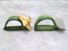 Bone China Pia Napkin Ring Holders Lily   Daffodil  Flower Vintage Lot Of 2