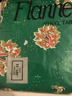 Flannelback Vinyl Tablecloth Christmas 52  X 90   Oblong Easy Care Polyester