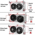 3 Row Radiator shroud Fan For 99-2013 Chevy Silverado 1500 Tahoe gmc Sierra 1500