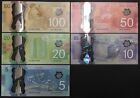 Banknote - Canada Frontiers Series  100  50  20  10  5 Polymer Notes  Unc 