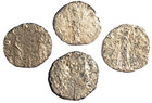 Lot Of 4 Authentic Ancient Roman Silver Billon Antoniniani  241-275 Ad 