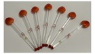 Vtg Hand Blown Glass Swizzle Sticks spoons Cocktail Barware - Set Of 7 - 4      