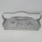 Vtg Rodney Kent Hors D oeuvres Tulip Tray Hand Wrought Hammered Aluminum 420