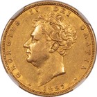 1827 Great Britain Gold Sovereign George Iv Km 696 - Ngc Au-53 Scarce Early Date