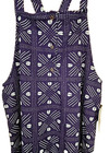 Ade   Ayo Girls Jumpsuit Romper Size L Purple Coffee Bean Print Cotton New R2